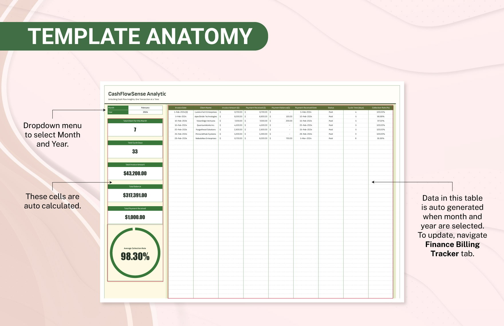 Finance Billing Efficiency Analysis Template