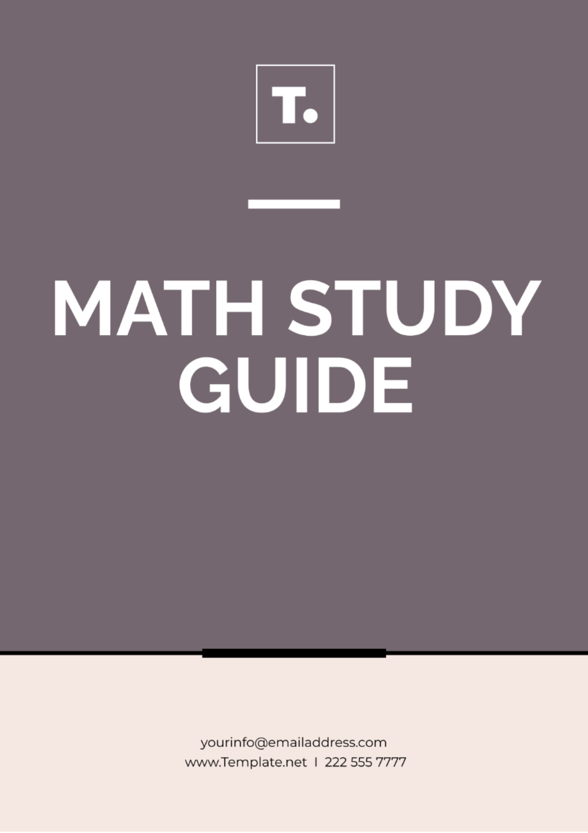 Free Math Study Guide Template