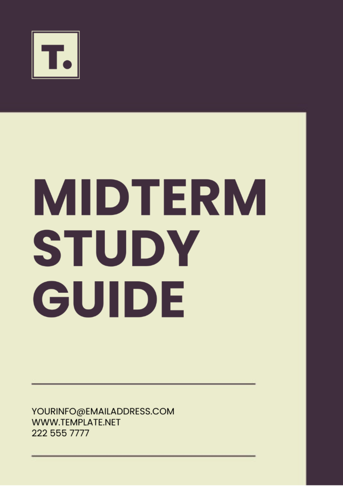 Free Midterm Study Guide Template
