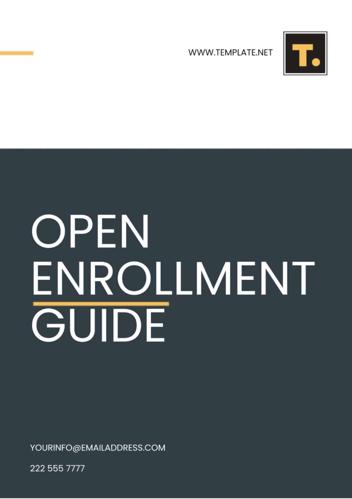 Free Open Enrollment Guide Template