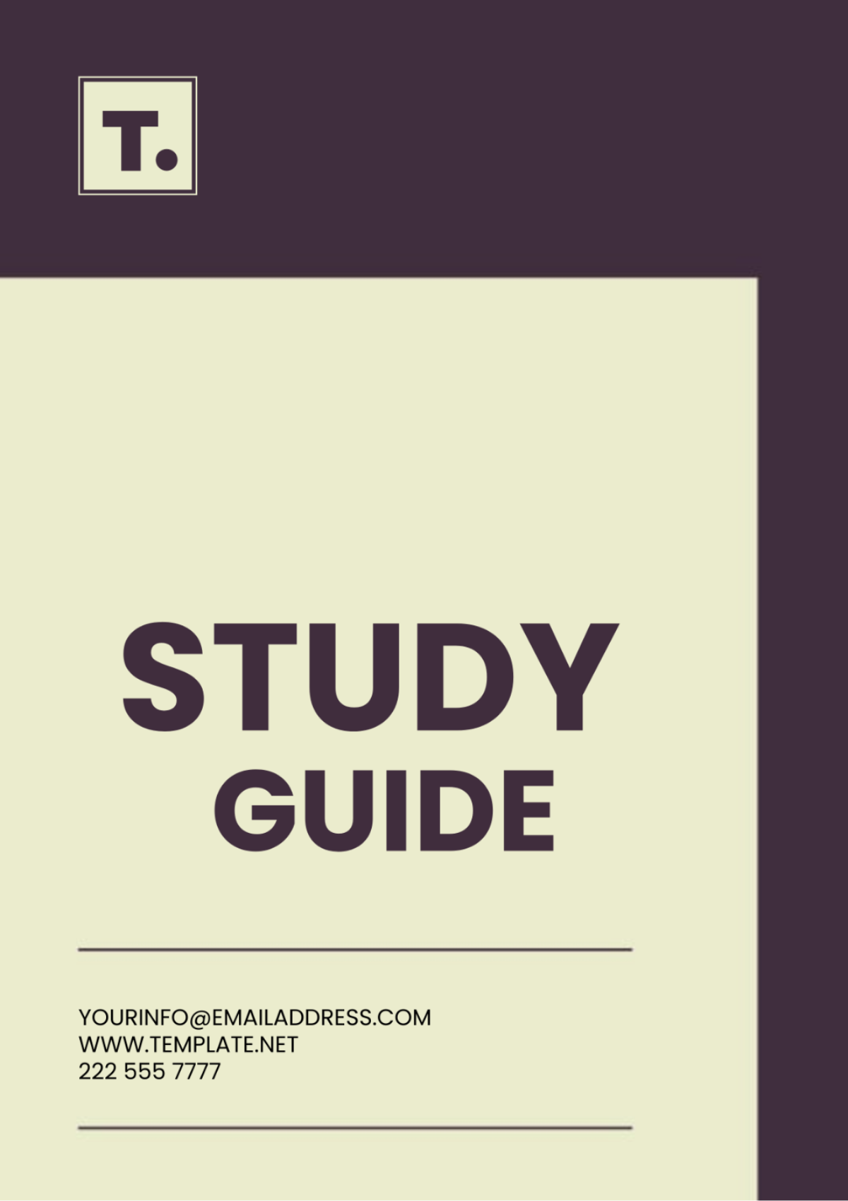 Free Study Guide Template