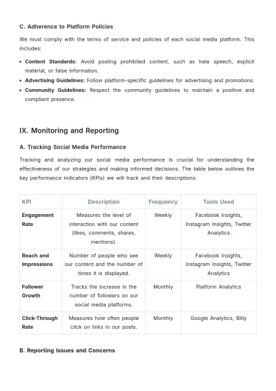 Free Restaurant Social Media Policy Template to Edit Online