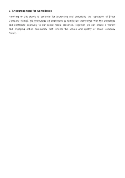 Free Restaurant Social Media Policy Template to Edit Online