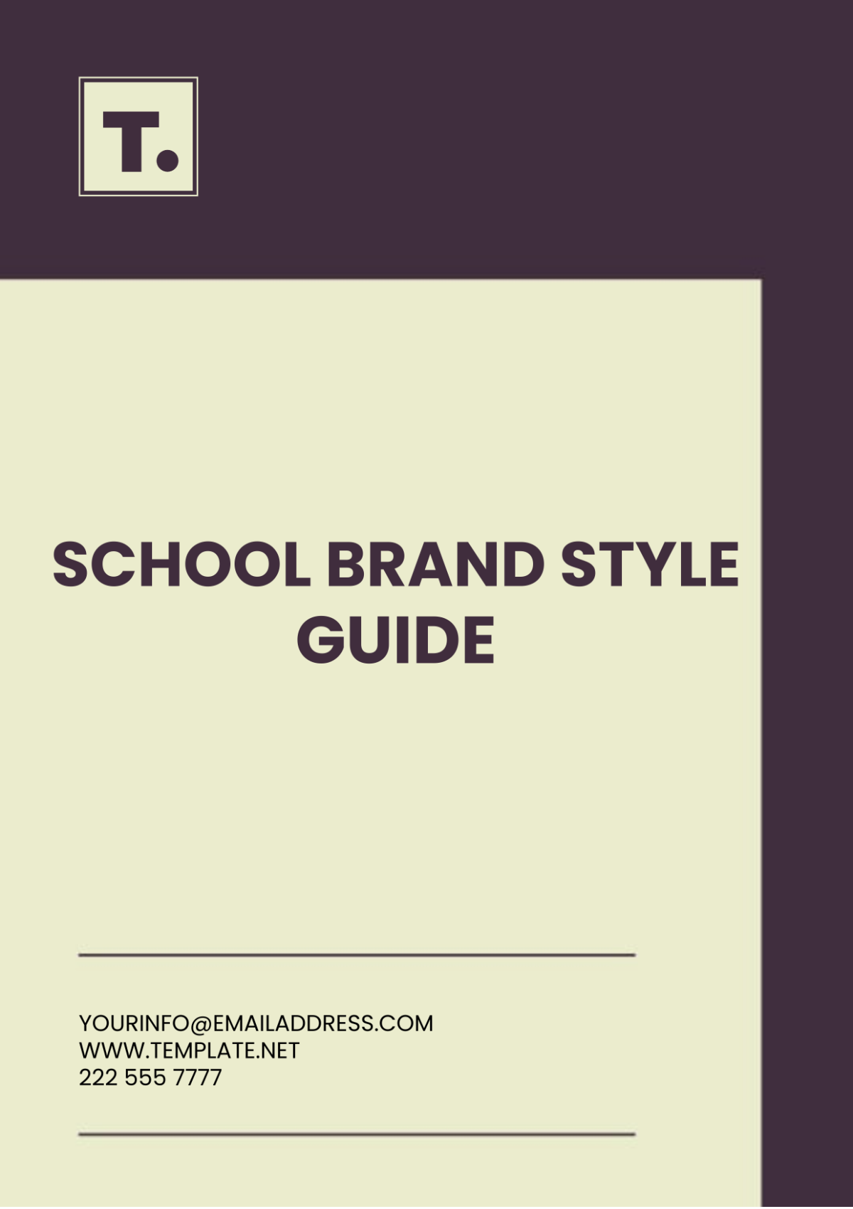 Free School Brand Style Guide Template