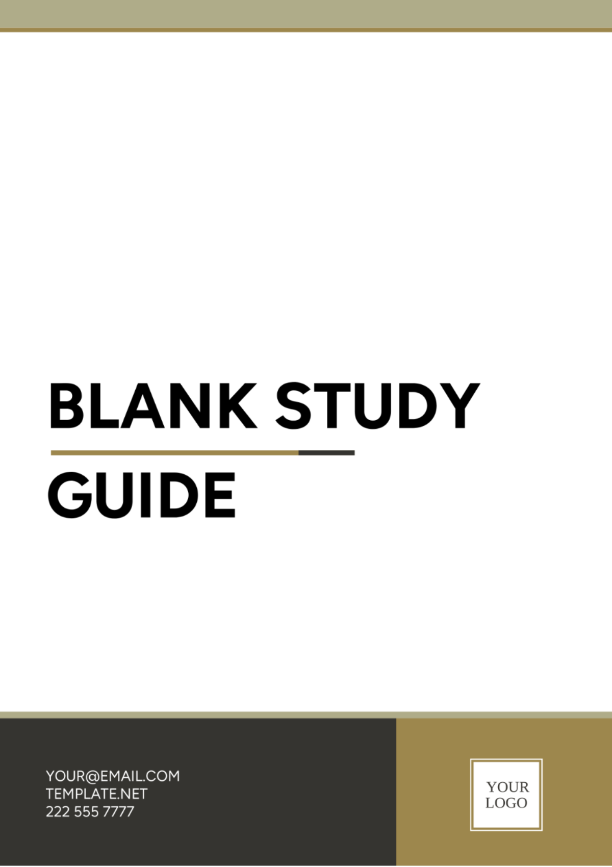 Free Blank Study Guide Template