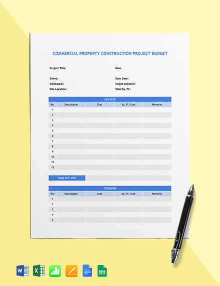 FREE Commercial Budget Google Docs Template Download Template net