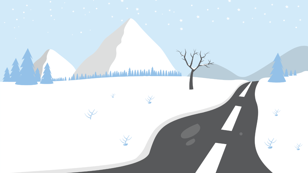 Free Winter Road Background