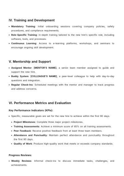 Free 90 Day Action Plan Template to Edit Online
