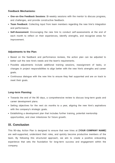 Free 90 Day Action Plan Template to Edit Online
