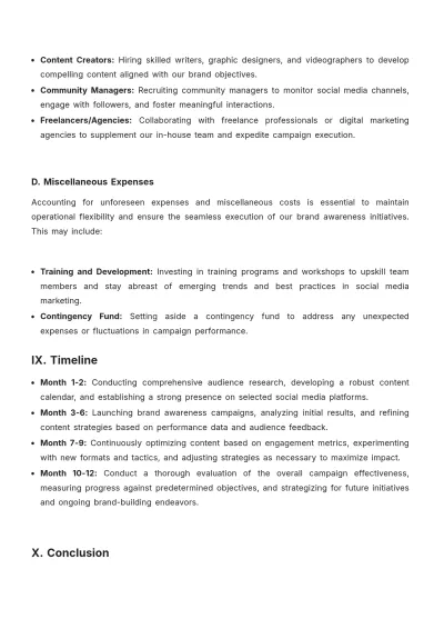 Free Social Media Action Plan Template to Edit Online