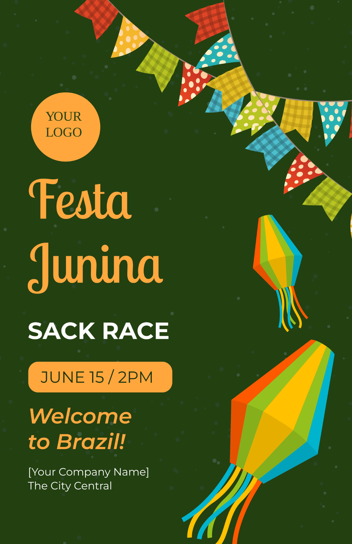 Free Festa Junina Event Poster Template