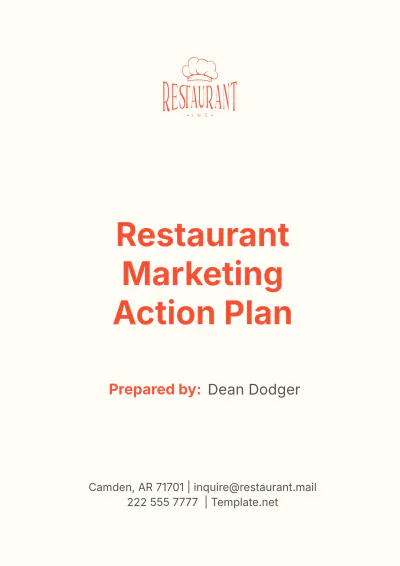 Free Restaurant Marketing Action Plan Template to Edit Online
