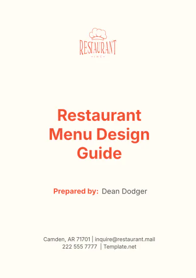 Free Restaurant Menu Design Guide Template to Edit Online