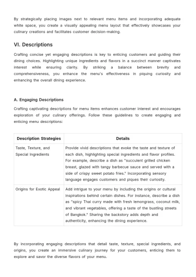 Free Restaurant Menu Design Guide Template to Edit Online