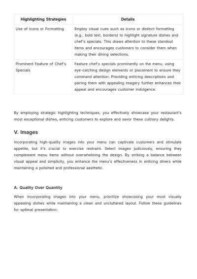 Free Restaurant Menu Design Guide Template to Edit Online
