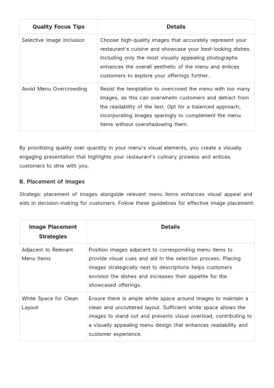 Free Restaurant Menu Design Guide Template to Edit Online