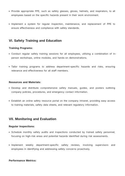 Free Safety Action Plan Template to Edit Online