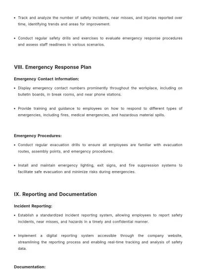 Free Safety Action Plan Template to Edit Online