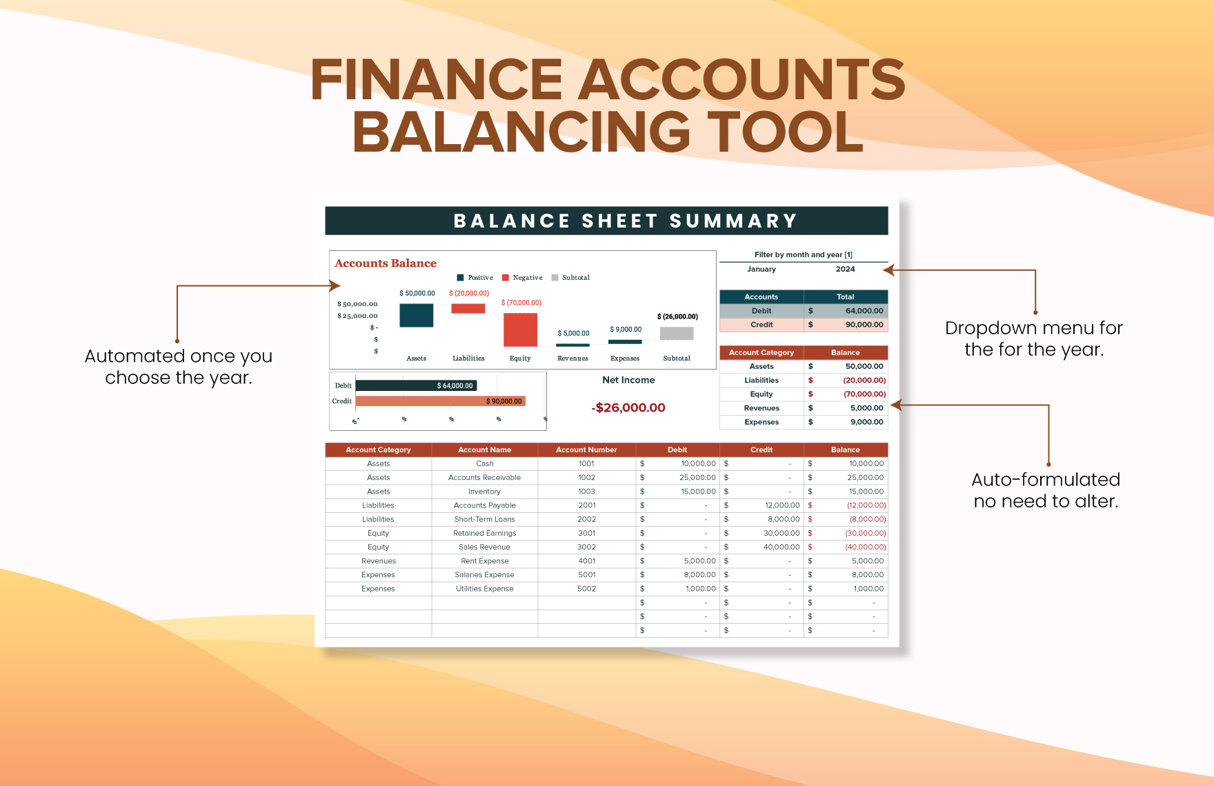 Finance Accounts Balancing Tool Template