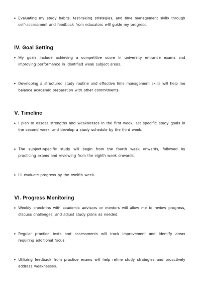 Free Individual Student Action Plan Template to Edit Online