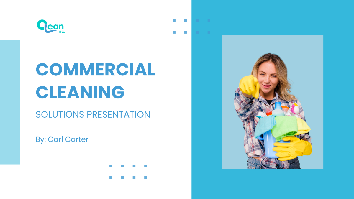 Free Commercial Cleaning Solutions Presentation Template