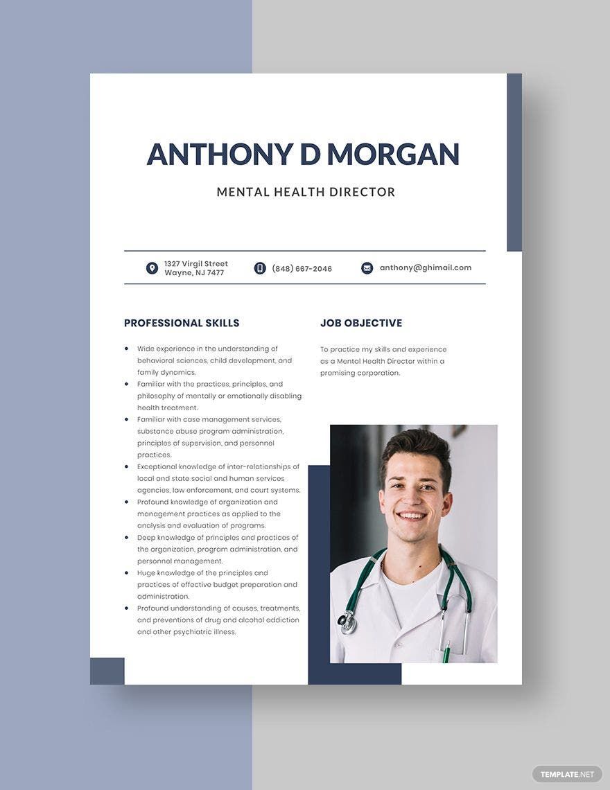 Free Mental Health Director Resume Download In Word Apple Pages 