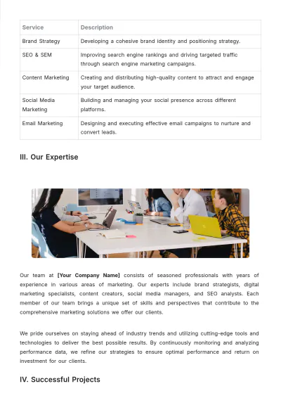 Free Marketing Firm Datasheet Template to Edit Online