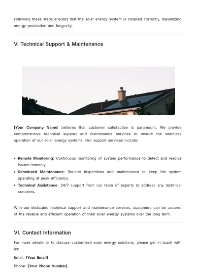 Free Solar Energy Datasheet Template to Edit Online