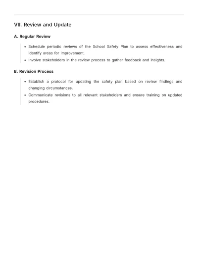 Free School Safety Plan Template to Edit Online