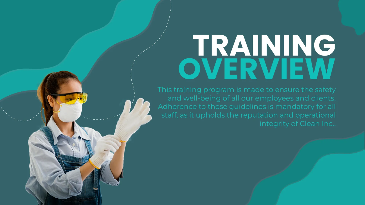 Free Cleaning Services Safety Training Presentation Template to Edit Online