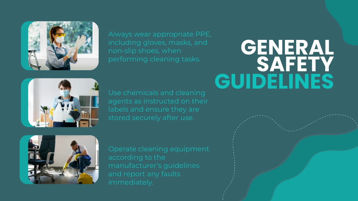 Free Cleaning Services Safety Training Presentation Template to Edit Online