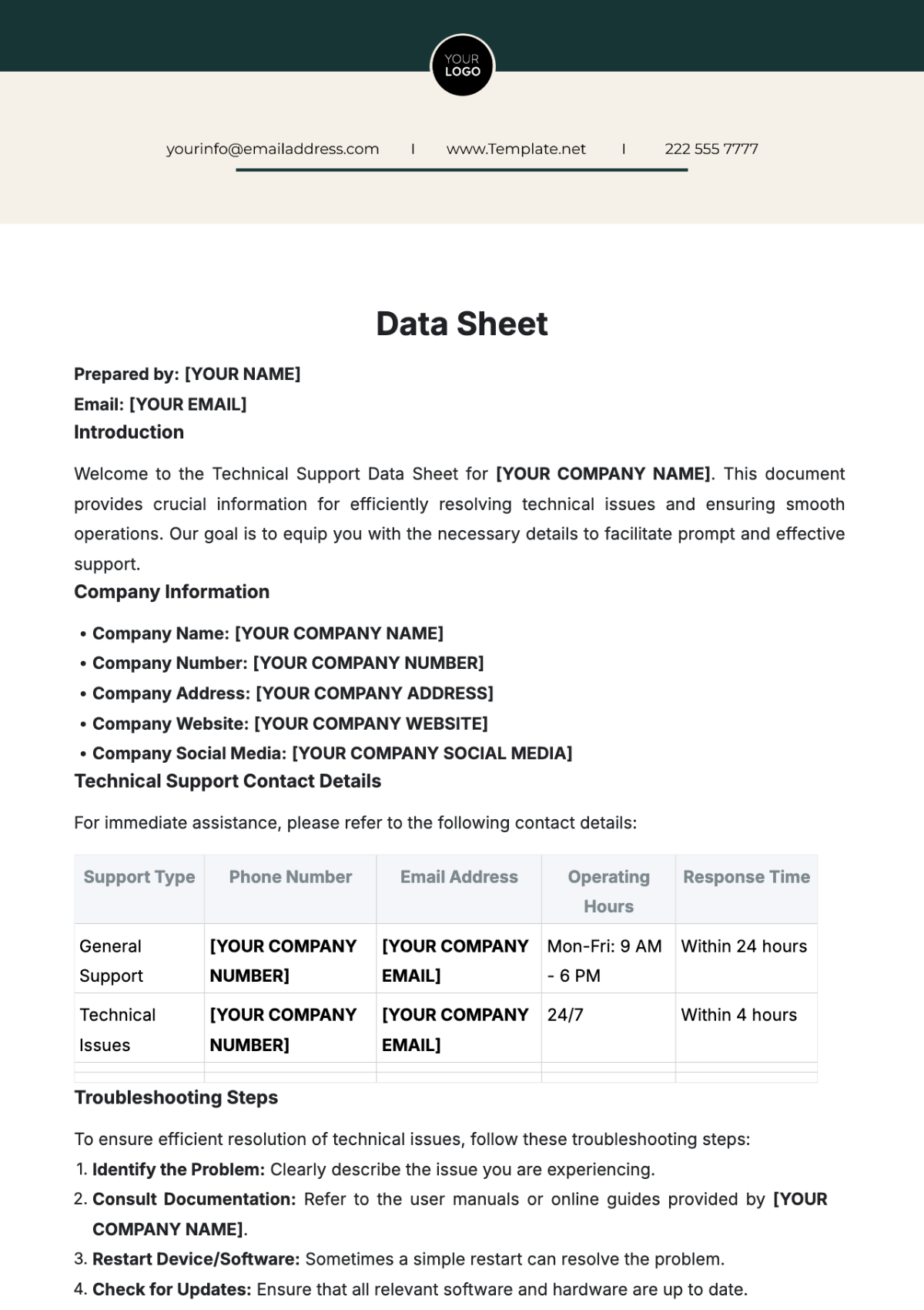 Free Data-Collection Sheet Template - Edit Online & Download | Template.net