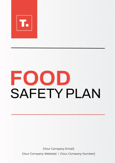 Free Food Safety Plan Template to Edit Online