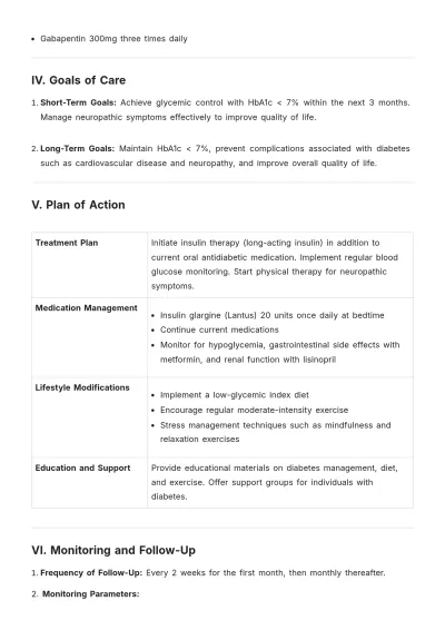 Free Relearning Clinical Judgement Plan Of Care Template to Edit Online
