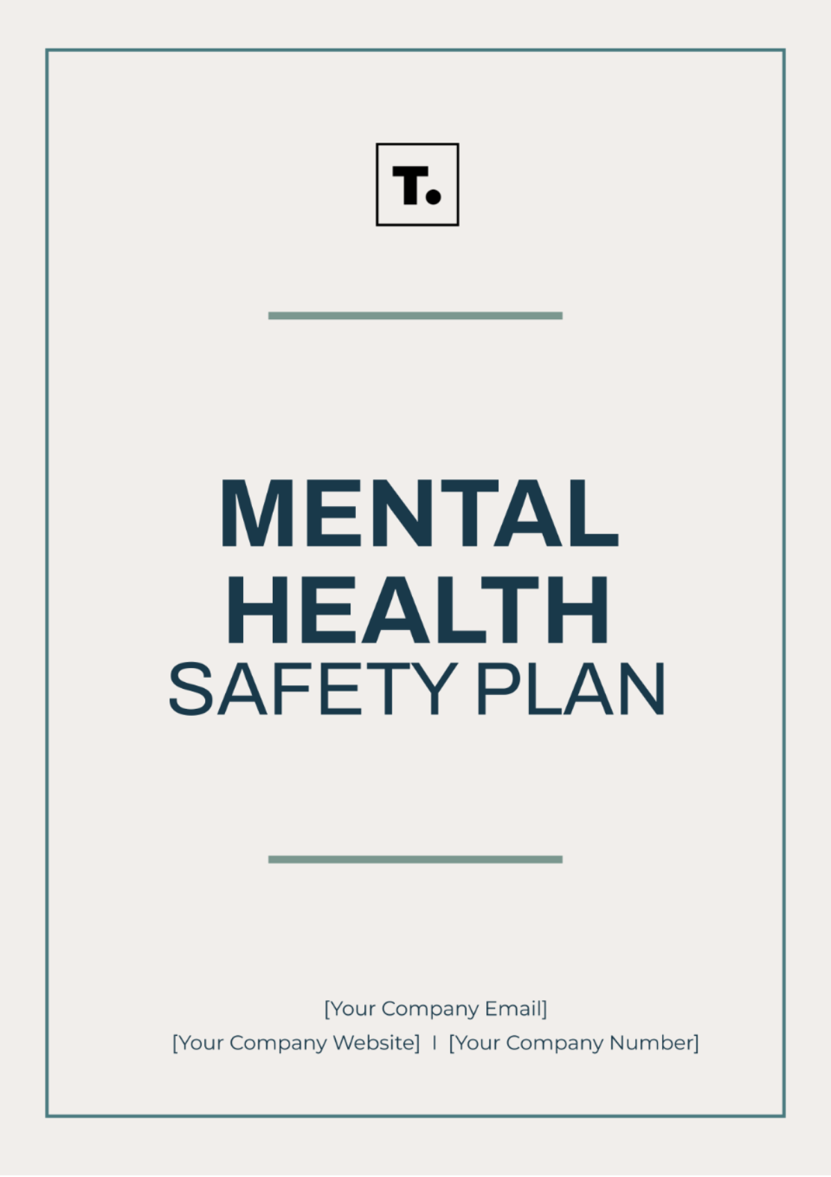 Mental Health Safety Plan Template - Edit Online & Download