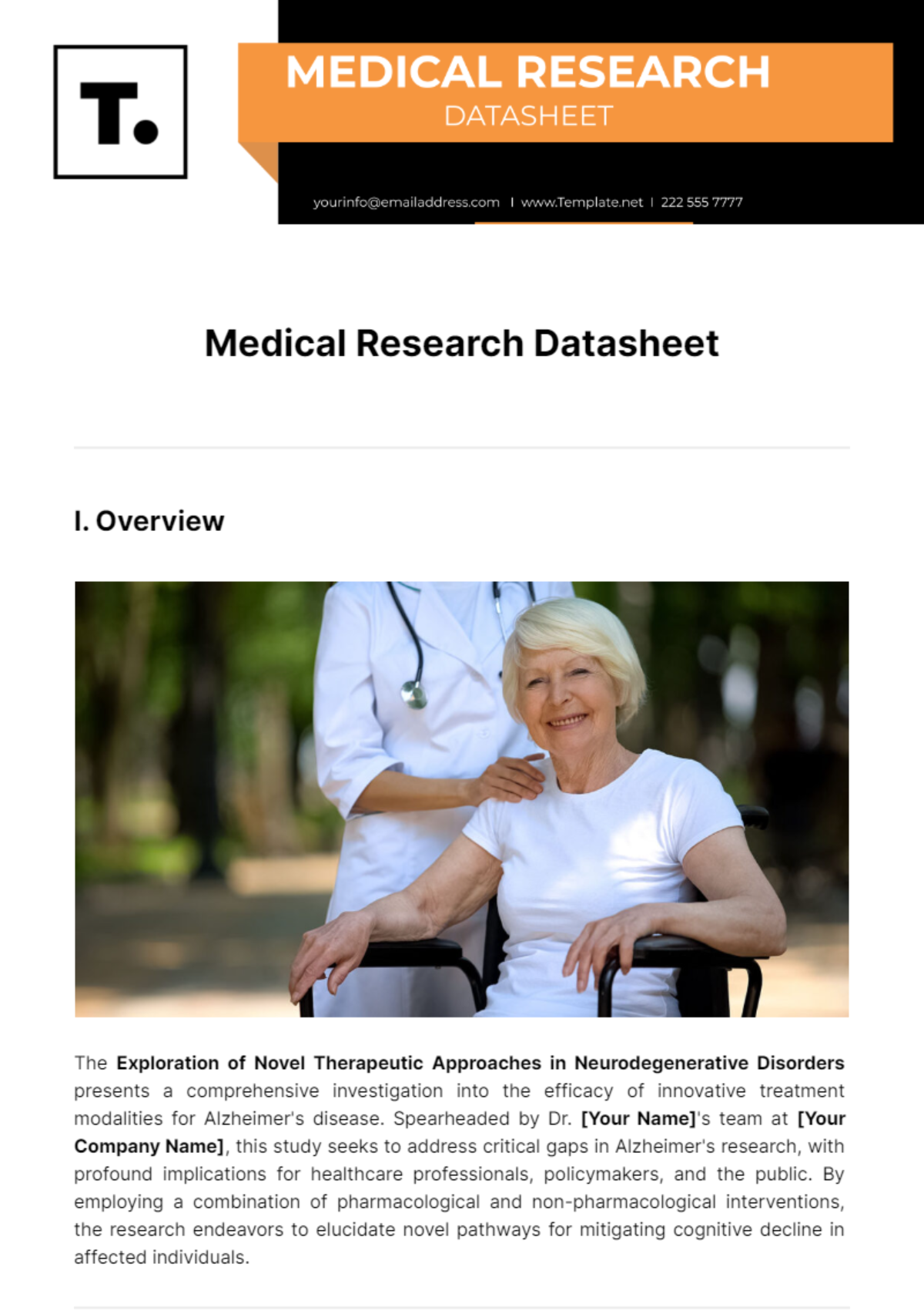 Medical Research Datasheet Template - Edit Online & Download