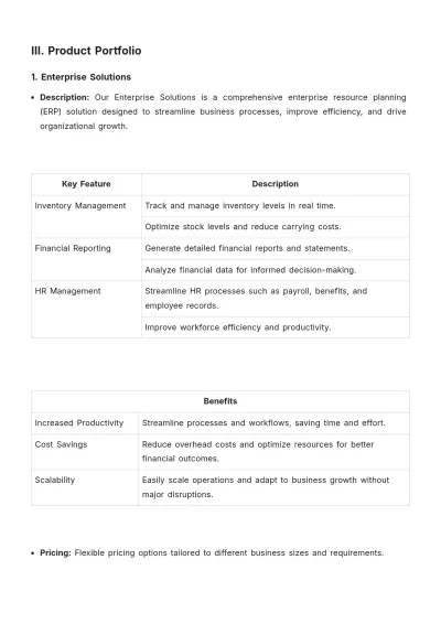 Free Computer Software Company Datasheet Template to Edit Online