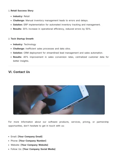 Free Computer Software Company Datasheet Template to Edit Online