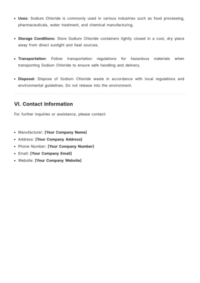 Free Science & Chemistry Datasheet Template to Edit Online