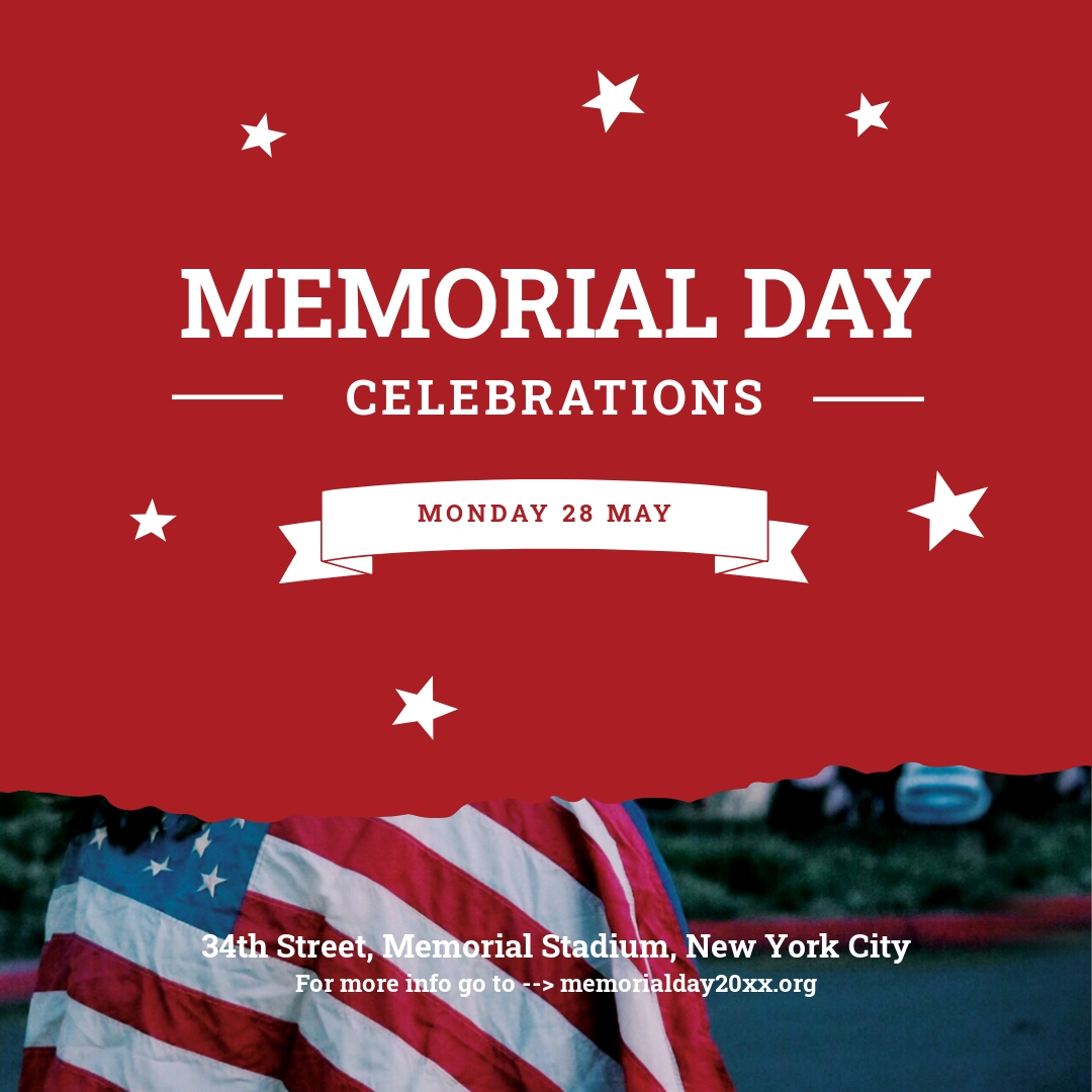 Memorial Day Instagram Post Template Free Jpg Psd Template Net