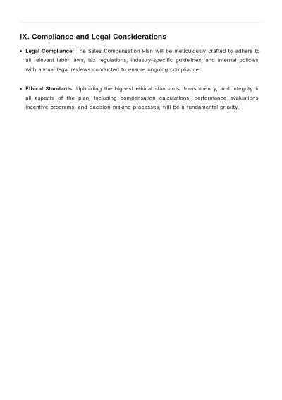 Free Sales Compensation Plan Template to Edit Online