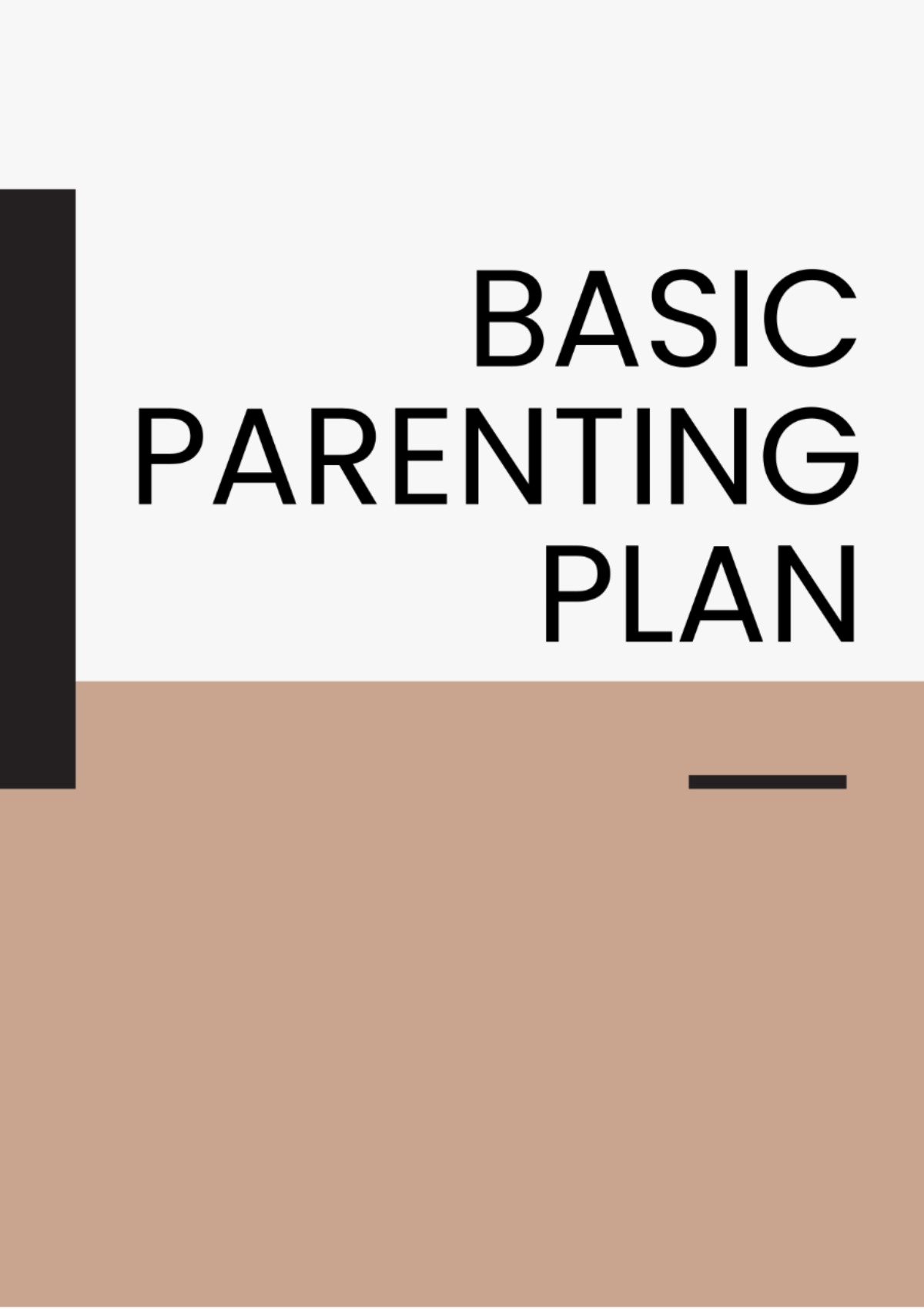 Free Basic Parenting Plan Template