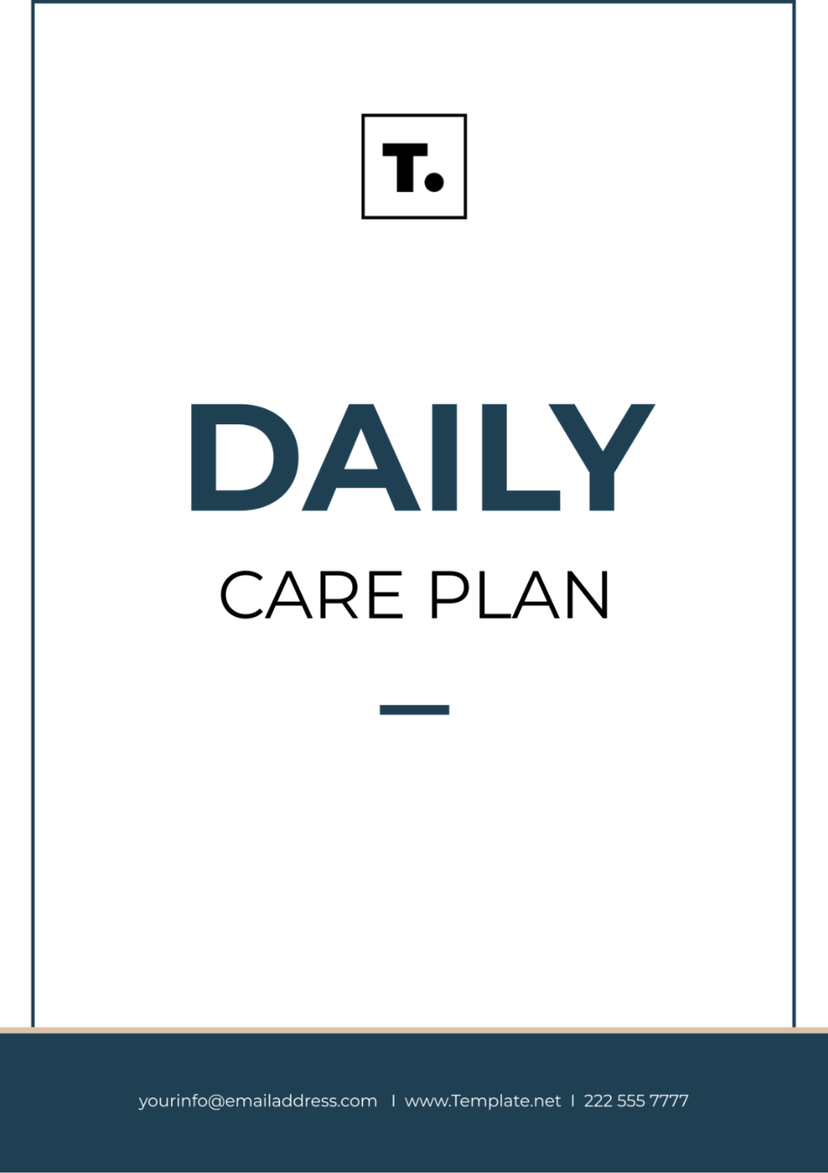 Daily Care Plan Template