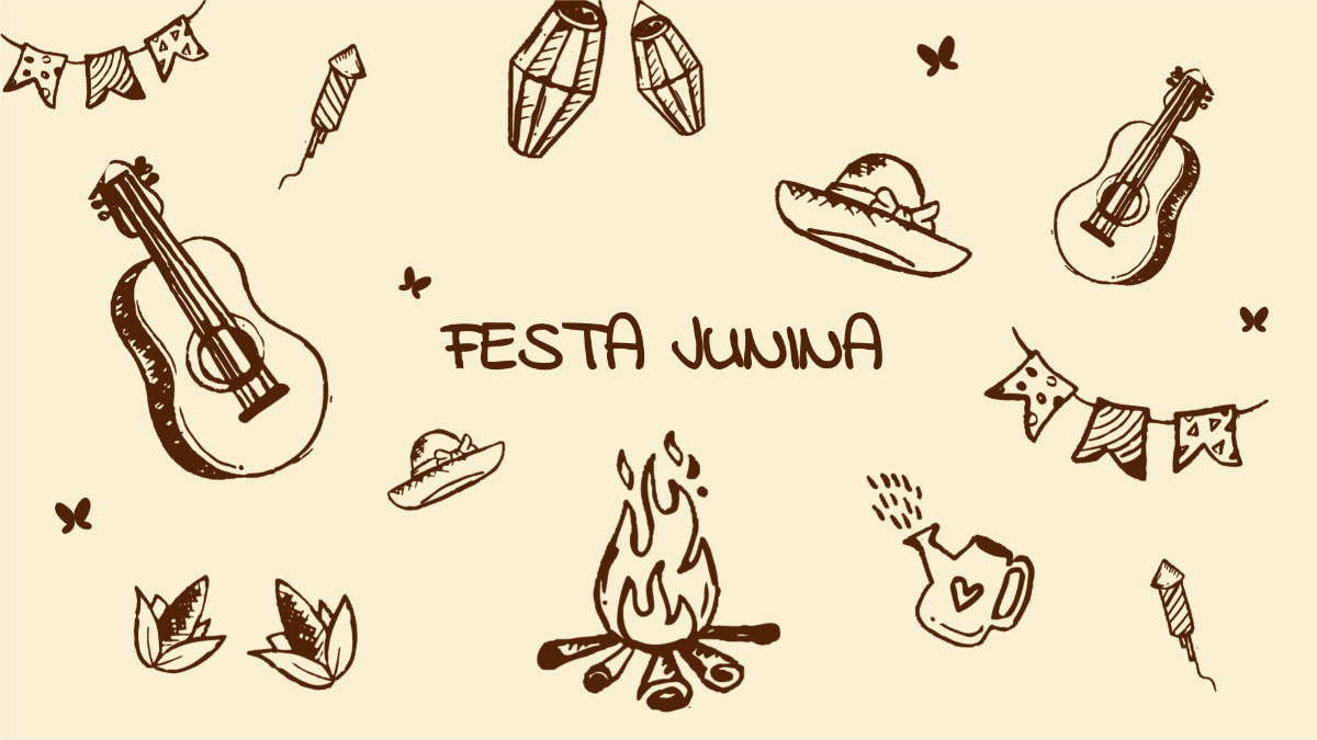 Free Festa Junina Drawing Background Template