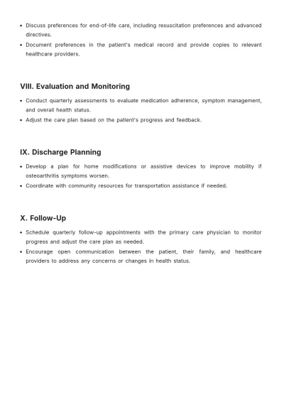 Free Chronic Disease Management Care Plan Template to Edit Online