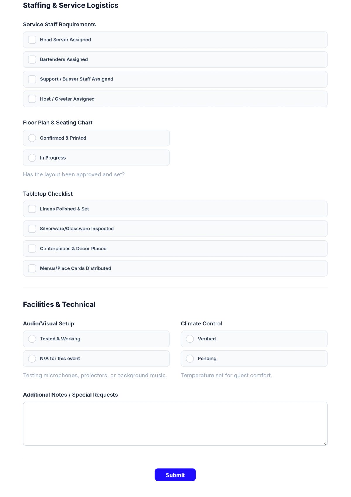 Free Restaurant Event Checklist Template & AI Maker