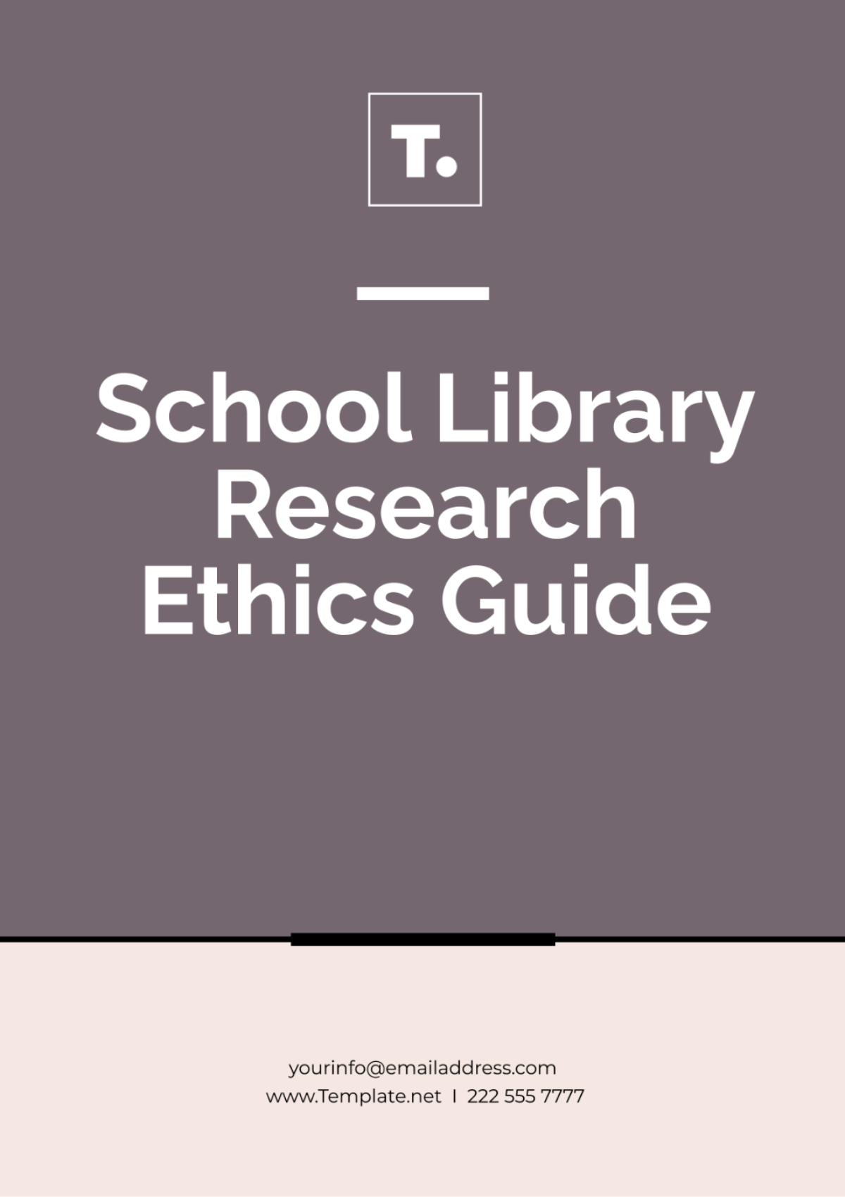 School Library Research Ethics Guide Template