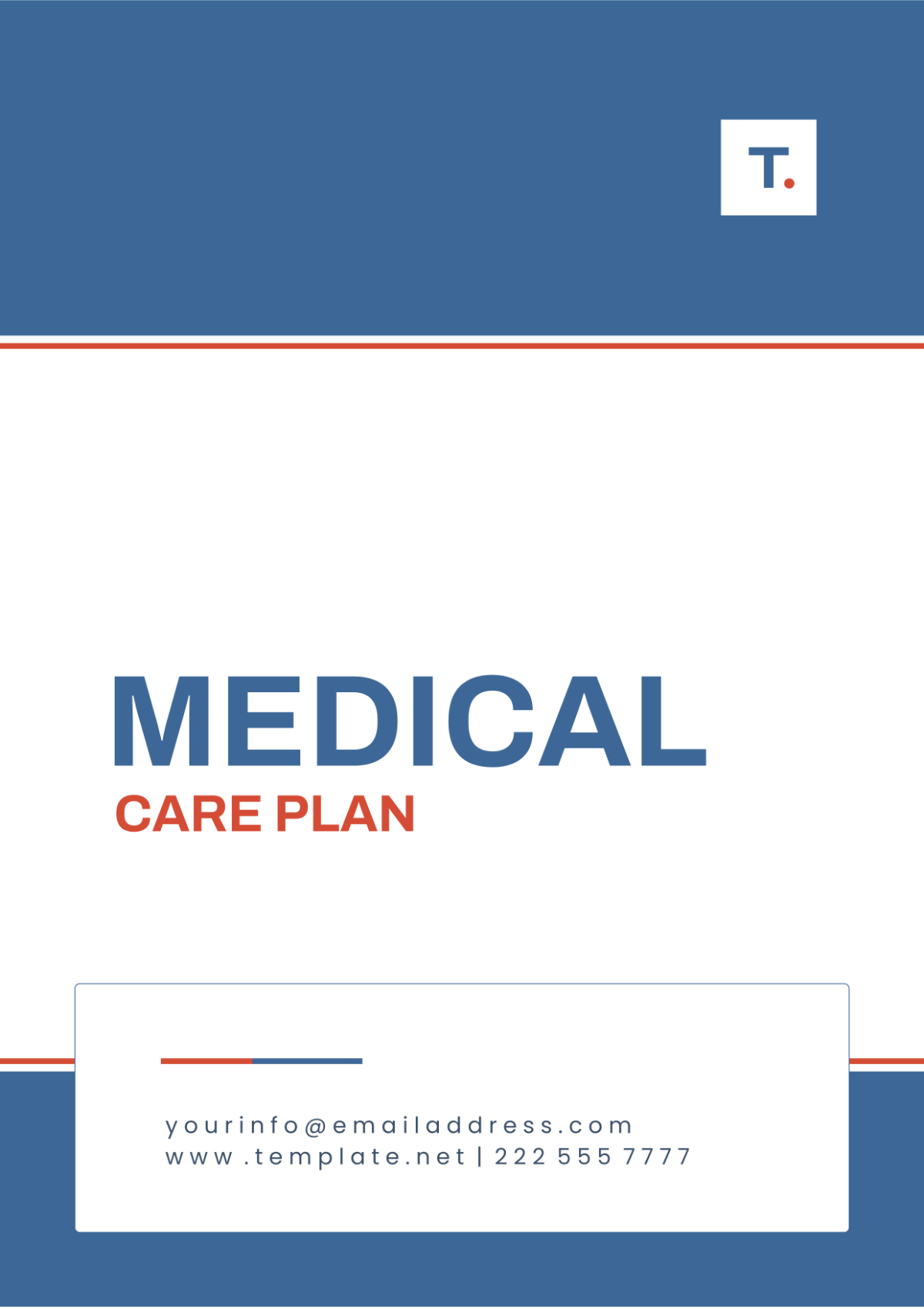 Medical Care Plan Template