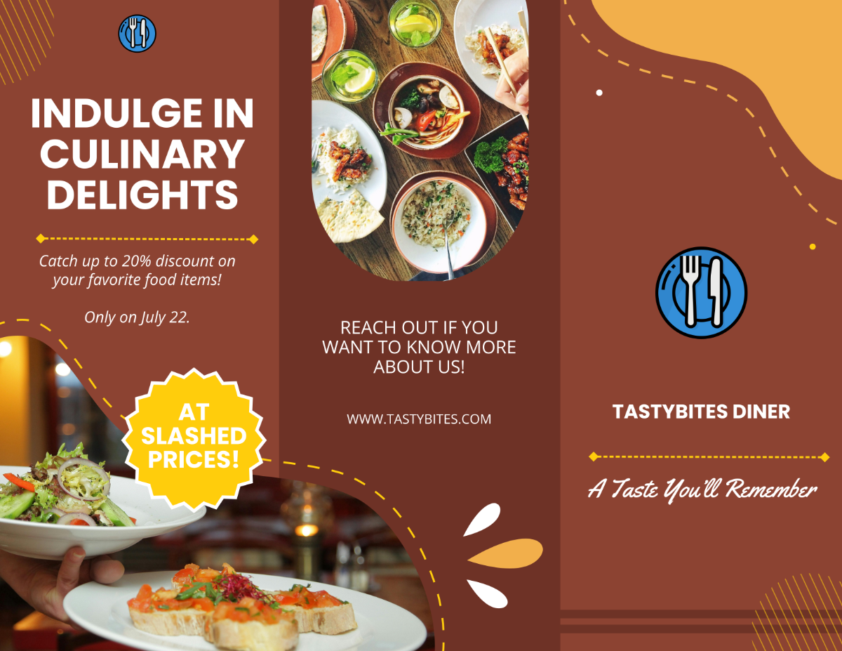 Free Restaurant Menu Brochure Template - Edit Online & Download ...