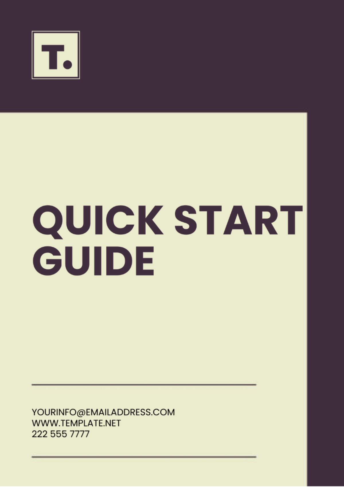 Free Quick Start Guide Template